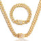 12 MM kubanische Gliederkette, kubanische Kette, silberne kubanische Gliederkette, iced out armband ice out kette mit Karabinerverschluss, Länge 50/55/60cm(Gold, 60)
