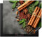 KitchenYeah© Protection Pour Plaque Induction 57x51 cm Deco Cuisine Ustensiles Protégé Cache De Cuisson Vitroceramique Cannelle - Épices - Béton - Feuilles - Cuisine