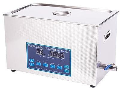 Nettoyeur à ultrasons, 2L 6L 10L 30L Dégazage Nettoyeur À Ultrasons Bijoux Dentaires PCB Moteur Métal Laboratoire Bain De Nettoyage À Ultrasons pour lunettes, anneaux, dispositifs de retenue(22L)