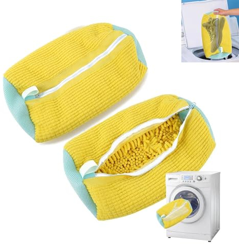 Weyot Schuhwaschbeutel Schuhwaschbeutel Waschmaschine Wäschesack Schuhe2 Stück Schuhwaschbeutel Mit Reißverschluss Zum Schutz Der Schuhe. Geeignet Für Waschmaschinen