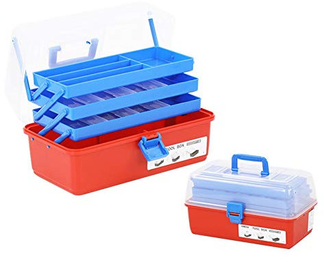 LHGDMJO Painting Toolbox Nail Supplies Storage Pencil Case Folding Craft Box Art Painting Tool(Orange)