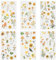 6 Blatt Sonnenblumen Aufkleber, Sticker Blumen Transparente Sonnenblumen Aufkleber für Bastelarbeiten Wasserfeste Flower Stickers Blumenaufkleber für Scrapbook Fotoalbum Sammelalbum Laptops Handwerk