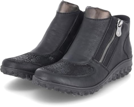 Rieker 59558-00 Damen Stiefelette Textil/Synthetik schwarz schwarz