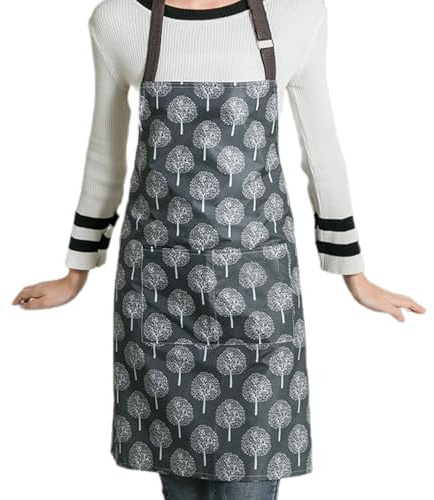 CHROMACRAFT 1 Stück Küchenschürze, wasserdichte Schürze, Ölbeständige Schürze, Hausarbeitsschürze, Schürze Mit Taschen