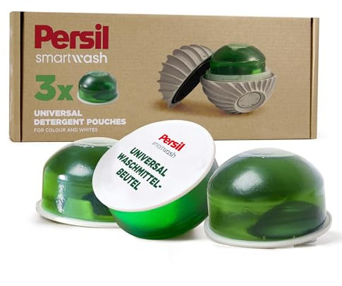 Persil Smartwash Refill Set (60 WL), Universal Waschmittelbeutel für smartes Waschmittel Dosier-System, 3 x Vollwaschmittel-Beutel für die richtige Waschmittel Dosierung für Bunt- und Weißwäsche