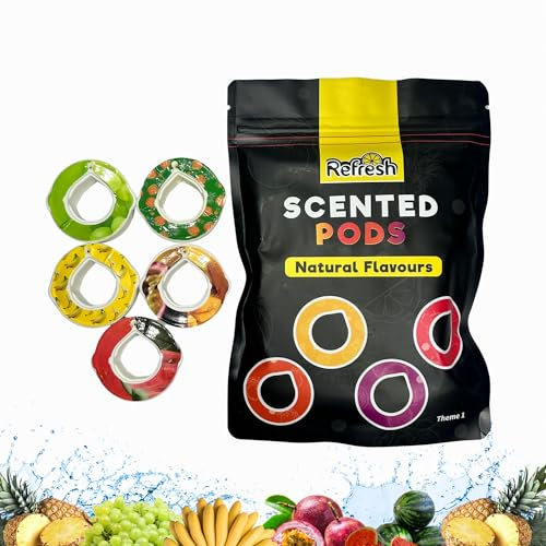 REFRESH Air Water Bottle Flavour Pods – Tropical Retreat (5 Pack) | Scented Drink Enhancer | 0 Calorie | Fruity Taste Compatible Air and Other Aroma Pod Bottles