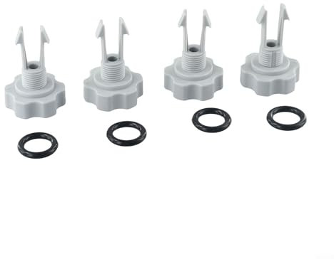 Lot de 4 valves de libération d'air et de sédiments avec joints toriques pour pompe à filtre Intex