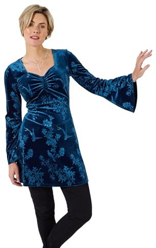 Joe Browns Women's Embossed Velour Tunic Top Shirt