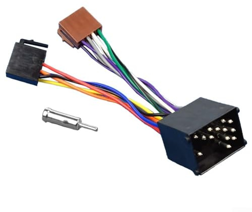 Stereo Adapter Kabelbaum Kabel für Autoradio für ISO Stecker für BMW E36 E46 E39 3er E30 E34 5er X5 E56 Z3 Z8 MINI Discovery 2 kompatibel