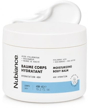 Nubiance Körpercreme, Feuchtigkeitscreme für den Körper, Hyaluronsäure, 48 Stunden