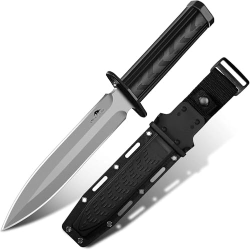 SMITH CHU Outdoor Messer D2 Stahl mit Kydex Scheide, Camping Messer | Ergonomischer Griff, integrierter Schleifstein und flexible Befestigung für Camping, Wandern und Outdoor Arbeiten
