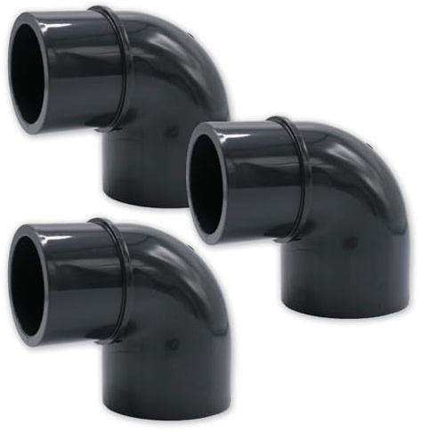 Baumaxxe 3x PVC Reduzierwinkel 90 Grad - 50mm auf 50/40mm - 16 Bar - bm169