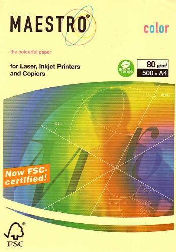 Papier Color A4 80g 500Bl Maestro gelb