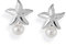 Heartbreaker Seestern Ohrstecker mit Muschelkernperle in Echtsilber/Kollektion Sealife/Seesternohrstecker aus 925 Sterlingsilber/Maritimer Ohrstecker für Damen/LD SL 21 PW