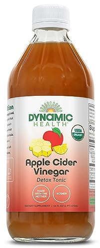 Dynamic Health Apple Cider Vinegar Detox Tonic Organic | 16 oz