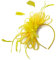 Caprilite Hoopmix Crinoline Flower Headband Fascinator for Women Wedding Ascot Races (Yellow)