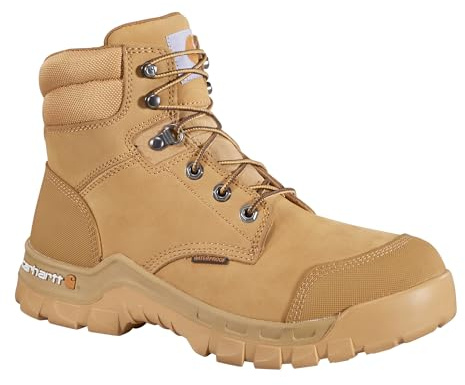 Carhartt Men's Rugged Flex WP 6 Composite Toe Work Boot, Wheat, 13 M US