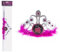 Karneval-Klamotten' Krone Geburtstag Sweet 16 Silber schwarz-pink mit Glitter Mädchen Diadem 16. Geburtstag