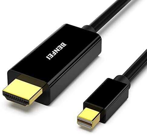 BENFEI Câble Mini DisplayPort vers HDMI, câble Mini DP vers HDMI 1,8 mètre (Compatible Thunderbolt) avec MacBook Air/Pro, Surface Pro/Dock, Moniteur, projecteur