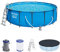 Bestway Steel Pro Max 457x122 cm, stabiler Frame Pool rund im Komplett Set, inklusive Filterpumpe, Sicherheitsleiter und PVC-Abdeckplane