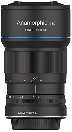 SIRUI 50mm Blende f1.8 Faktor 1.33x APS-C Anamorphot Prime Objektiv Objektive Lens Lenses Modell SR-MEK7M, M4/3-Mount