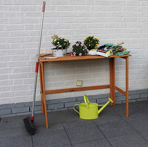 Beauty.Scouts Gärtnertisch Tisch Tonia honigbraun klappbar wetterfest 116x58x86,5cm Kieferholz Pflanztisch Massivholz imprägniert braun Arbeitstisch Blumentisch