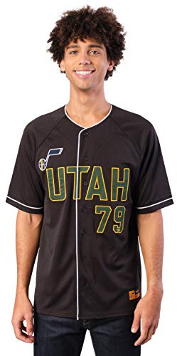 Ultra Game NBA Herren Mesh Button Down Baseball T-Shirt