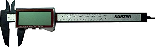 KUNZER 7EMS02 Messschieber – elektronisch mit digitaler Anzeige - Messbereich 0-150 mm – Kunststoff – inkl. Batterie