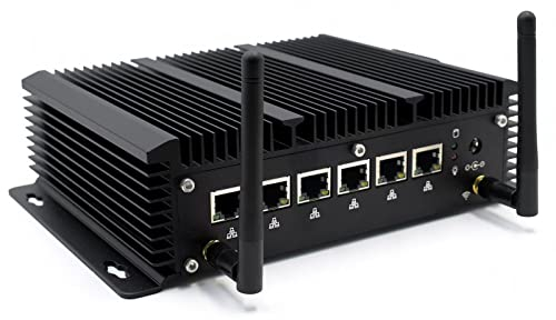 WEIDIAN Firewall PC 2.5G, Fanless Computer, OPNsense, VPN, Network Security Appliance, Core i5-8260U, AES-NI, 6 x 2.5GbE I225-V LAN, HD, WiFi, SIM Slot, Auto Power On(8GB RAM 128GB SSD)