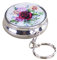 Tragbarer Aschenbecher, Blume Outdoor Auto Mini Tasche Edelstahl Runde Aschenbecher Schlüsselbund Zufälliger Stil
