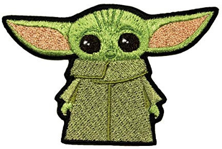 Star Wars Baby Yoda Aufnäher Mandalorian Child Chibi bestickt zum Aufbügeln