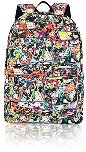 Roffatide Anime My Hero Academia Deku Bakugo Rucksack Allover-Print Schultasche MHA Rucksack