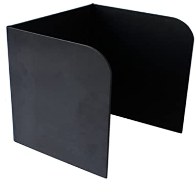Für Atemschutz aus Plexiglas mit , Anti-Kontaminations-Trennsieb Separator Tisch Tresen Office , Transparente Plexiglasplatte als Gegenschutz。 (Color : Black)