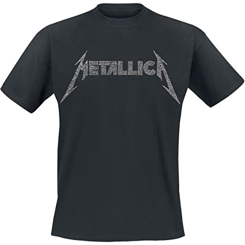 Metallica 40th Anniversary Songs Logo Homme T-Shirt Manches Courtes Noir XXL