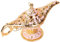 Legende Magische Genie-Lampe, Motiv: arabische Nächte, 3D-Relief, Vintage-Tischdekoration, Heimtischdekoration, Geschenk (Golden Pink)
