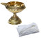 Universal Hub Messing Diya Öllampe Indische Pooja Diya Lampe Hindu Tempel Diwali Dekoration Pooja Diya Navratri Pooja Ghee Lampe mit gratis 50 Baumwolldochten für Diya