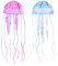 Leuchtende Quallen Künstliche Quallen Quallen Aquarium Quallen Deko Bunte Quallen Quallen Aquarium Deko Aquarium Deko Aquarium Dekoration Dekoration für Aquarium Fisch Becken, 2 Stück, Rosa und Blau