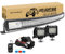 SKYWORLD Zusatzscheinwerfer, 52 Zoll 67500LM Gebogen LED Arbeitsscheinwerfer Offroad Beleuchtung mit 12V kabelbaum kit, 2 x 4 Zoll 6000LM Rückfahrscheinwerfer Auto SUV LKW KFZ 4x4 Fahrzeuge