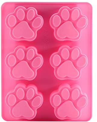 Silikon Hund Tier Pfotenabdruck Form Backform Antihaft Keks Keks Cupcake Muffin Kuchen Eiswürfel Schokoladenblech Tablett Formenmacher Zuckerhandwerk Kuchenwerkzeug
