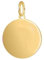 585 Gold Anhänger Rund Gravurplatte 14K Echt Gelbgold Kettenanhänger fur Damen
