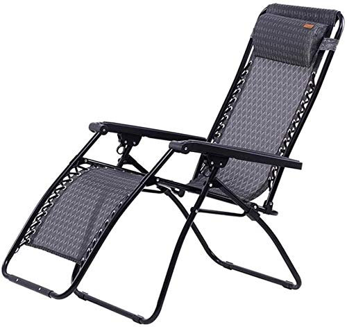 Leichte Sonnenliege, faltbare Gartenstühle, Sonnenliege, Schwerelosigkeitsstuhl, klappbare und verstellbare Sonnenliege mit Kopfkissen, für Terrasse, Wintergarten, Garten, klappbarer Liegestuhl,