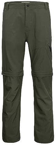 killtec Herren Funktionshose mit abzippbaren Beinen/Wanderhose KOS 13 MN PNTS, Oliv, 56, 38273-000