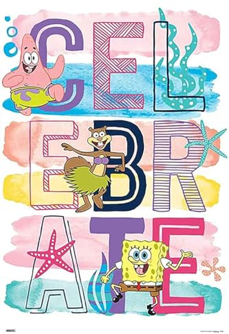 Pyramid - Spongebob Schwammkopf Poster Celebrate! - Spongebob Squarepants Plakat - 61 x 91,5 cm