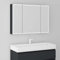 Mai & Mai Spiegelschrank Bad mit LED Beleuchtung Badezimmerschrank Hängeschrank Badezimmerspiegel BxTxH 100x15x70 cm Anthrazit matt Spiegelschrank-04