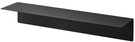 YAMAZAKI 1930 Tower Wall~Mounted Shelf with Magnetic Panel (50 cm), Black, Steel/ABS Resin, 50 x 15.7 x 9 cm