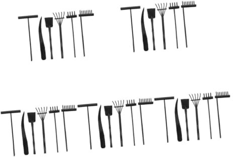 ibasenice Sable Rateau Zen 30 Pièces Râteau à Sable Pendule De Sable Jeux D'extérieur Mini Outil De Râteau De Jardin Zen Nains De Jardin en Plein Air Mini Râteau Zen Plastique Râteau De Plage Style
