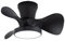 wonderlamp - Ventilador de techo pequeño ø56cm LED Merial Negro CCT 3000-4000-6000K 20W con Temporizador y Mando