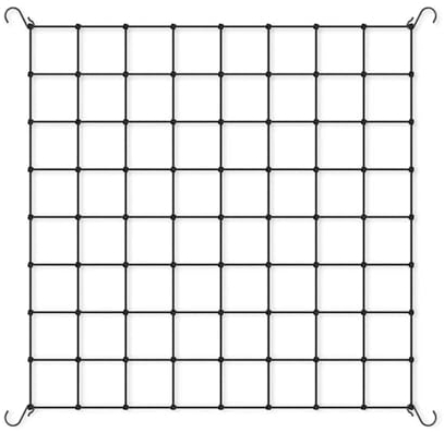 YEJAHY Scrog Netz pflanzennetz, Wachsen Zelt Netz, Nylon Netz für Garten Obstgarten, Elastische Spalier Netz mit 4 Haken, Ranknetz für GemüSe-, Obst-Und Blumenpflanzen-StüTznetze (90 * 90cm)