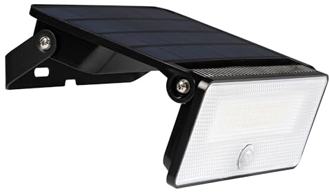 LED's light 0300417 Solar LED-Strahler 12W schwarz Bewegungsmelder 1.600lm IP55
