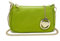 Chicca Borse Borsetta da donna in pelle, borsa a tracolla clutch (Lime)